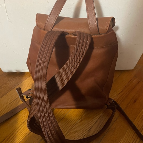 Leather bagback lonchamps - Picture 3 of 6